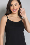 Zivame Knit Cotton Camisole - Black Beauty — thumbnail 5